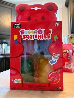 RMS | Crazy Fun Sugar Bear Squishies - Red, Green, Yellow Blue Set